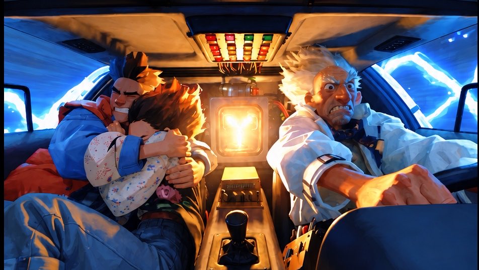 McFLY IV Back To The Future Fan Ai animation featuring Doc Brown, Marty McFly and Jennifer. Song: The Power of Love