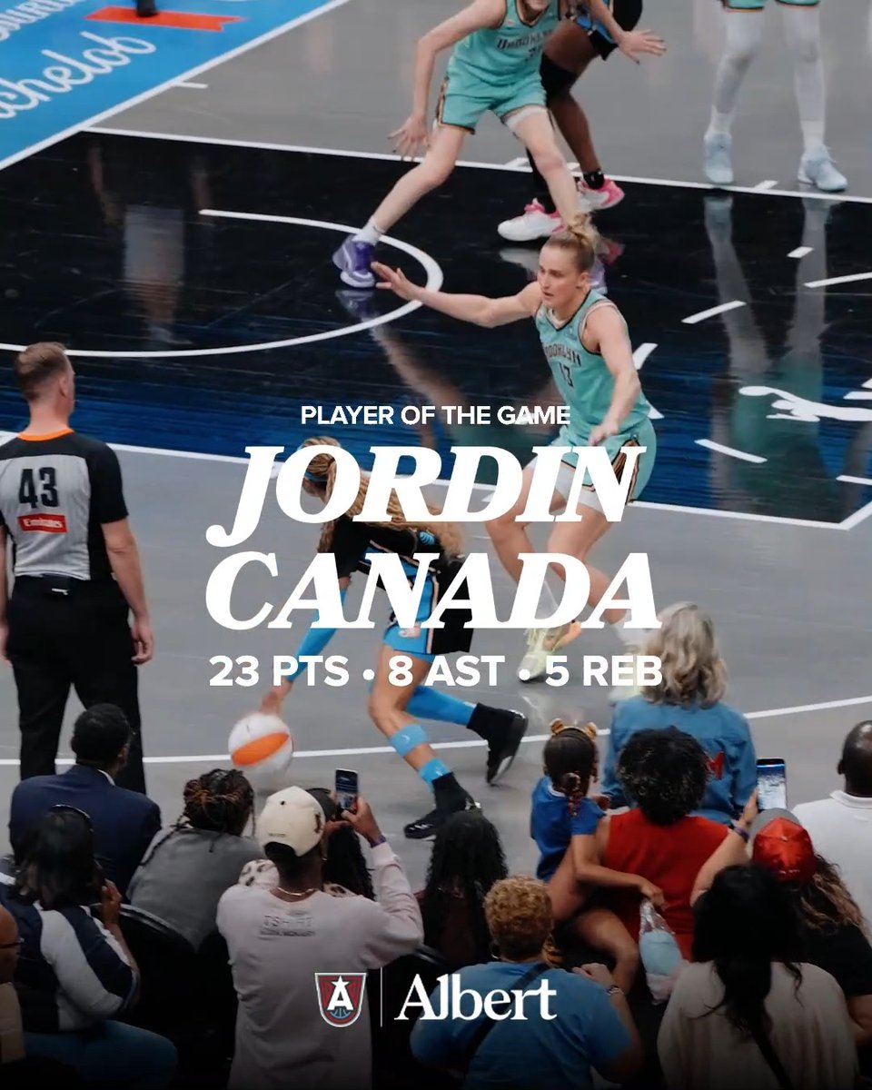 WE DON'T EVEN HAVE TO SAY TOO MUCH! Keeping us steady through the DUB, Jordin Canada is YOUR Albert Player of the Game 🙌