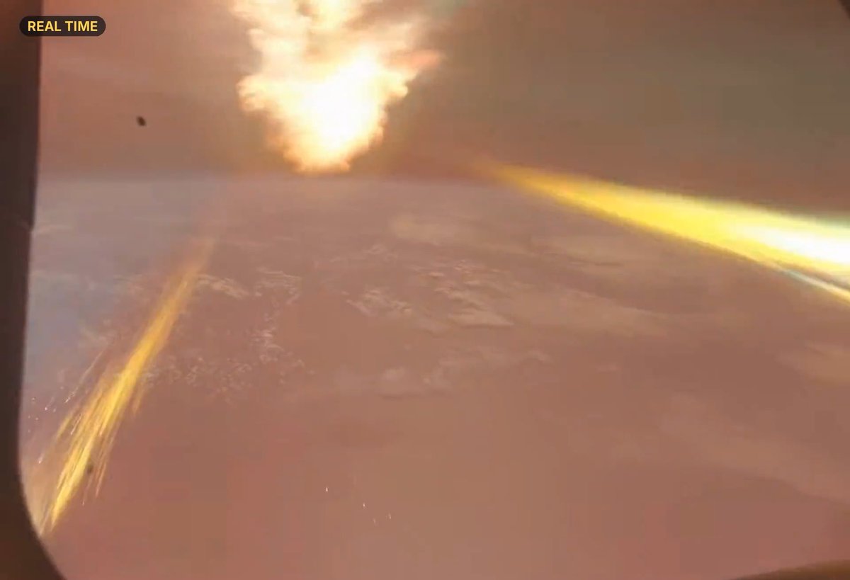 This is what hitting the atmosphere at about 35 times the speed of sound looks like from the inside. Artemis II, April 10, 2026. Four astronauts on their way back from a flight around the Moon. Most of it is sped up 10x, but I dropped to real time for the best of the plasma so you can hear the thrusters firing. Every time the view jumps, that's them. And that tiny dot at the very start? That's the Moon, setting behind Earth. Video: NASA