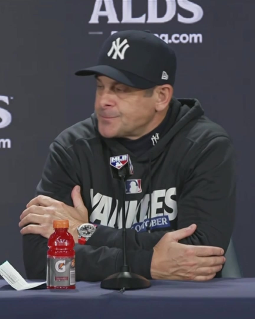 Aaron Boone says he doesn't regret hitting Trent Grisham leadoff instead of Ben Rice tonight: "I was pretty convicted on trying to find a way to be able to get Benny maybe a chance to come up with runners on or be in a position to do that more often tonight."