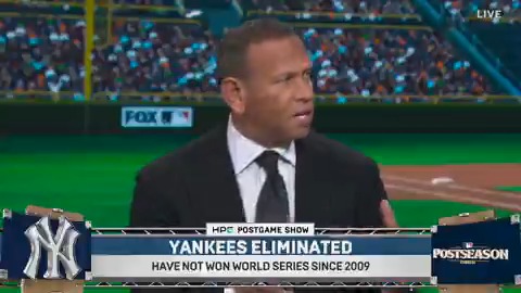 The Yankees were eliminated tonight and have still not won a World Series since 2009. Here is the full discussion between Yankees Legends Alex Rodriguez and @DerekJeter on what’s next for the franchise. @KevinBurkhardt | @DavidOrtiz | FOX Sports: MLB