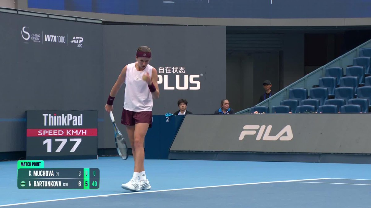 BIGGEST WIN OF HER CAREER ⭐ Nikola Bartunkova defeats Muchova in straight sets and advances to the semifinals in Beijing! #ChinaOpen