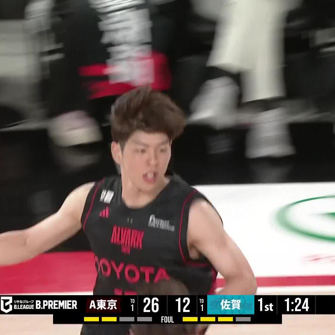 飯田遼のホーム初得点🔥 クイックでコーナースリーを沈める🏹 飯田遼 📲バスケットLIVE配信 #アルバルク東京 #WEともに挑む