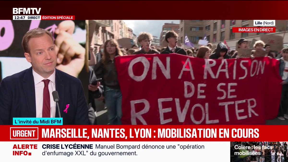 Jean-Didier Berger, ministre délégué auprès du ministre de l'Intérieur: "C'est rare dans l'histoire de la République d'avoir un gouvernement qui est aussi à l'écoute des lycéens"