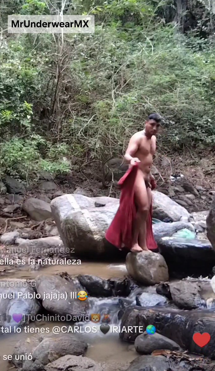 "CABALLO" 🤤🍆🔥🩲 Ex-TikToker que hacía lives bañándose en el río, siempre terminaba enseñando el 🍆 y le cortaban el live. ¡Disfruten morbosos!