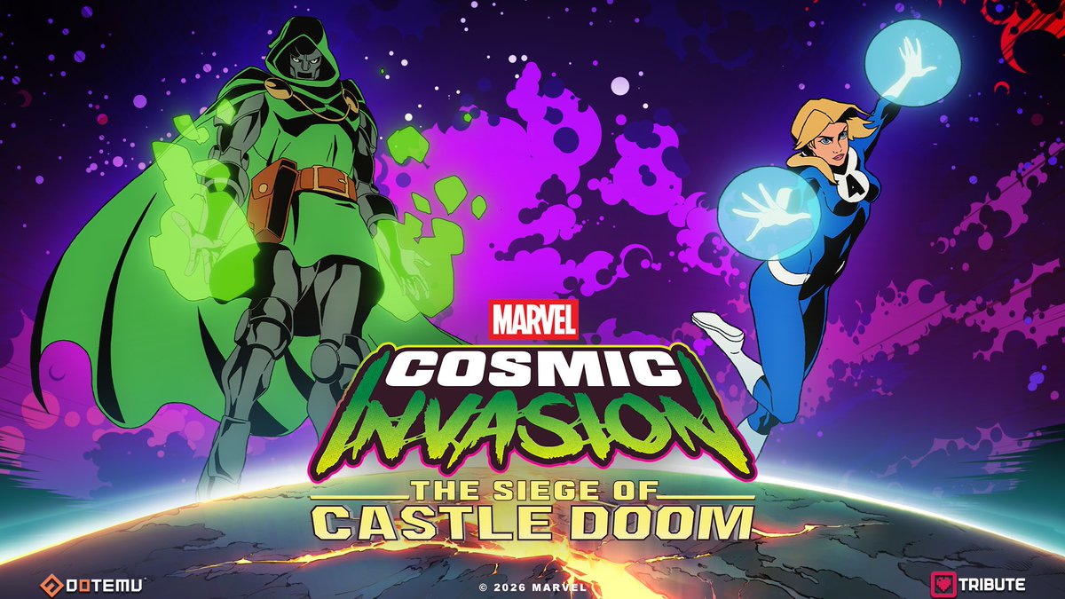 The Fantastic Four's most powerful member, and their greatest adversary are coming to MARVEL Cosmic Invasion💫 Play as The Invisible Woman and Doctor Doom in our second DLC also featuring a brand-new game mode, launching November 10!