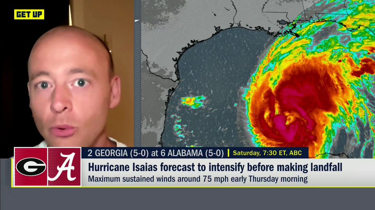 Josh Pate breaks down the hurricane forecast ahead of the Alabama-Georgia game ⬇️ 🌨️