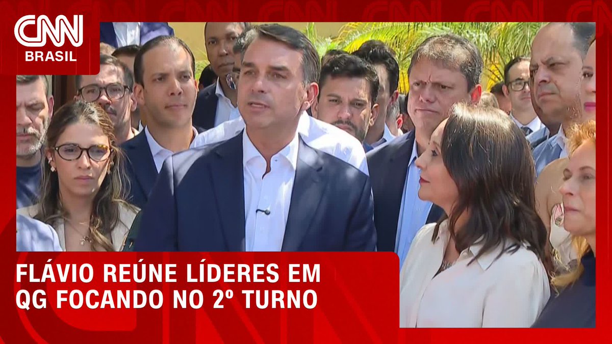 Flávio reúne líderes em QG focando no 2º turno; Assista #LiveCNNBrasil