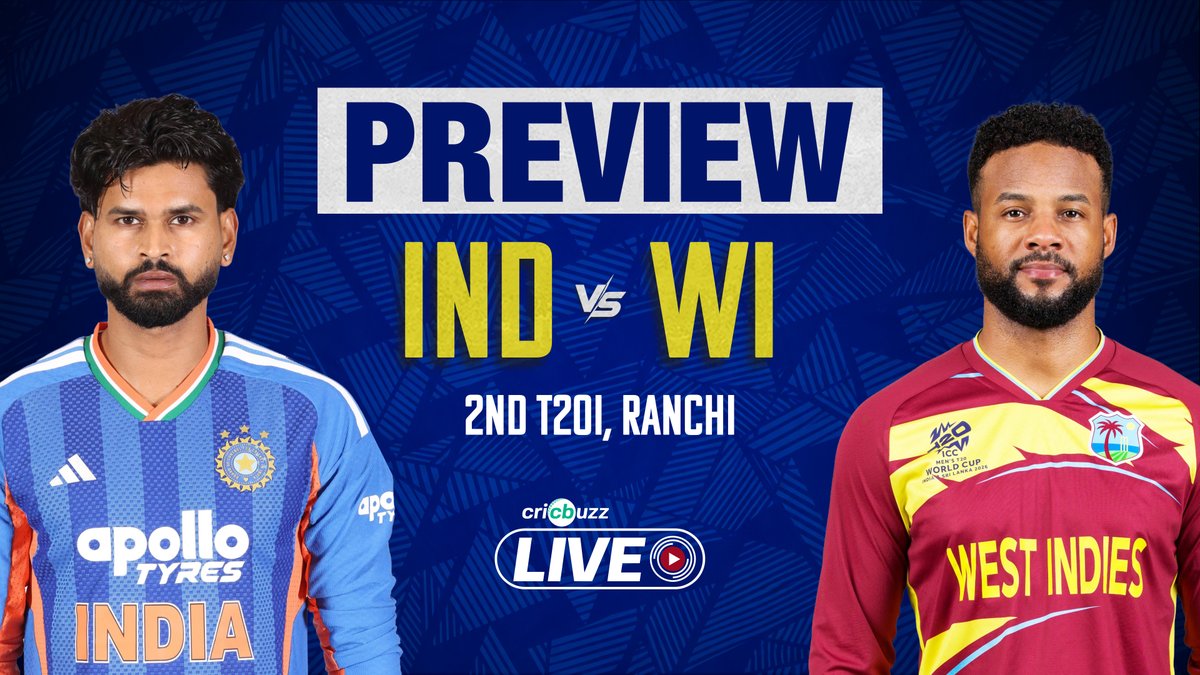 Can India take a 2-0 lead ❓ Will Vaibhav get a game in Ranchi? 👀 DK & Ajinkya Rahane preview the 2nd #INDvWI T20I 👇