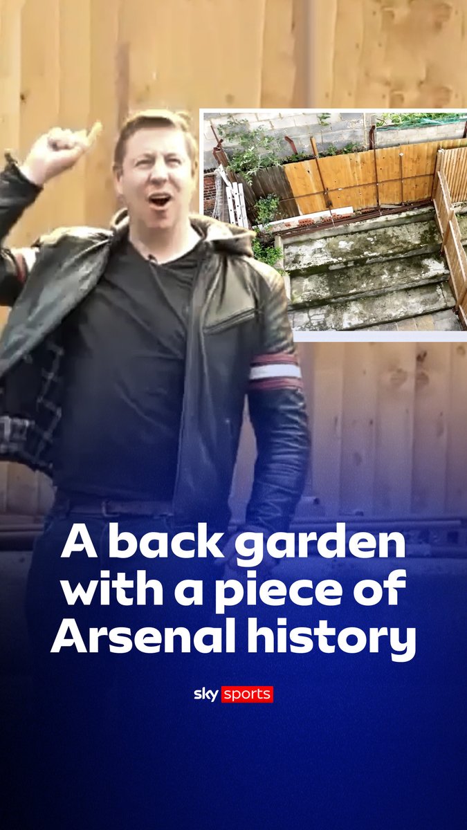 “Arsenal, come on. Bring the Premier League trophy here” 🏆 This resident has a piece of Arsenal history in their back garden 🏡