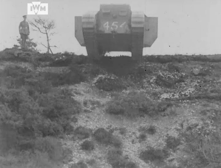 Tank training filmed during the First World War. This footage comes from a July 1918 film featuring scenes from the Tank Corps training school at Bovington, the Western Front and Palestine. Film: IWM 452