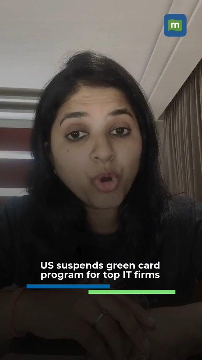 #Breaking | 🚨 US suspends Microsoft, Infosys, TCS, Wipro, Cognizant and other IT firms from the PERM green card programme, citing alleged abuse of the H-1B visa system. Could the move create short-term disruption but trigger a longer-term shift in the IT industry? What does it mean for Indian IT companies and professionals in the US? 🎧 Listen to Moneycontrol’s Chandra R. Srikanth break down the impact.