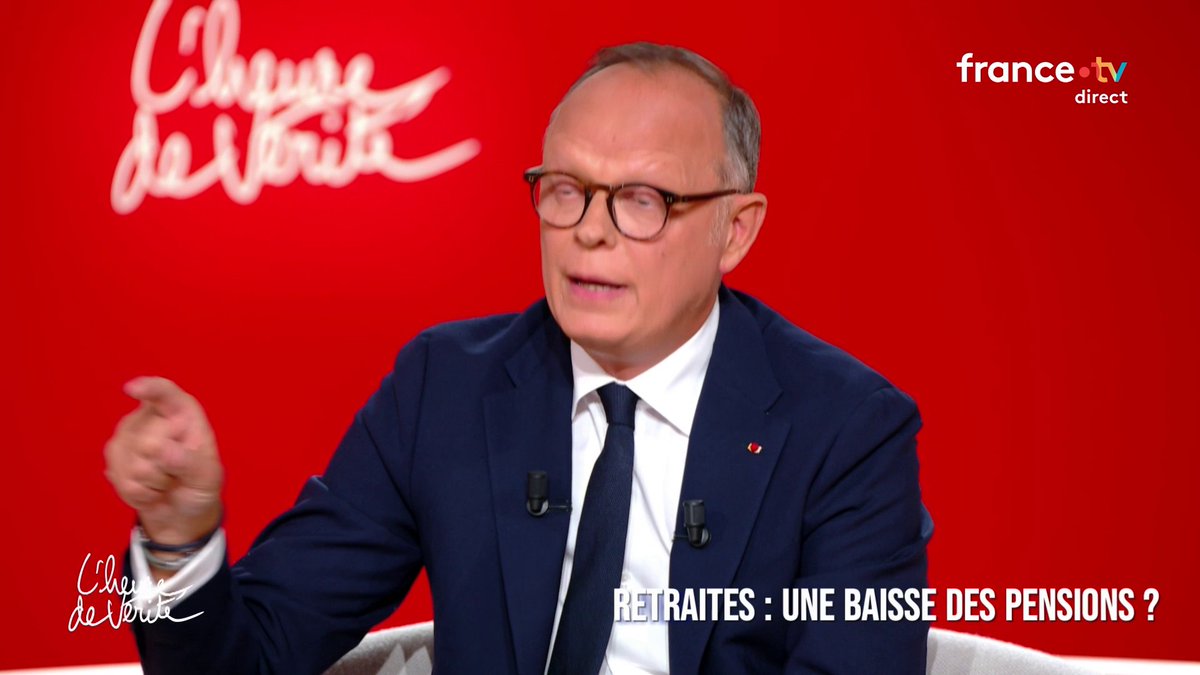 🗣️ "Mon objectif est de garantir les retraites". L'ancien Premier ministre propose de reculer l'âge légal de départ et d'allonger la durée de cotisation. #Presidentielle2027 #LHeuredeVerité