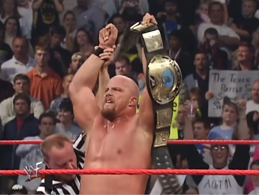 October 8, 2001: Stone Cold defeats Kurt Angle, wins WWF Title for final time