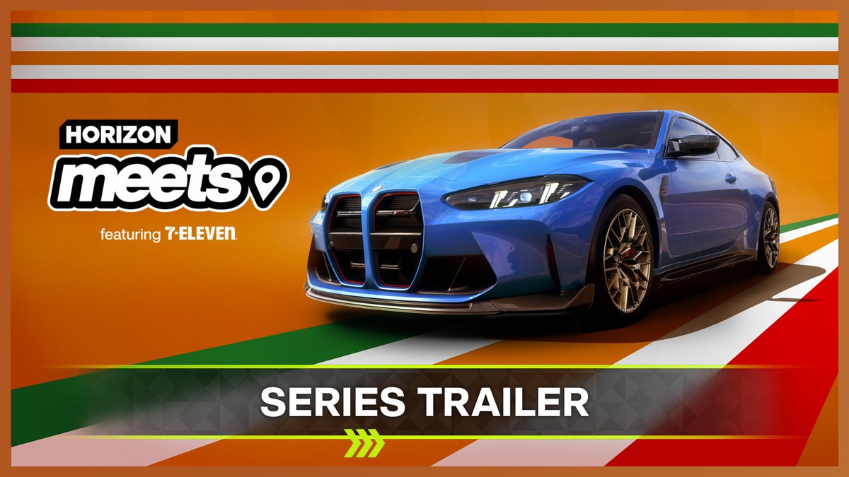 Horizon Meets brings a new temporary 7-Eleven-themed Car Meet, 3 new-to-Horizon rewards, and 10 additional cars for Spec Racing! An XBOX x 7-Eleven, Inc. Collaboration.