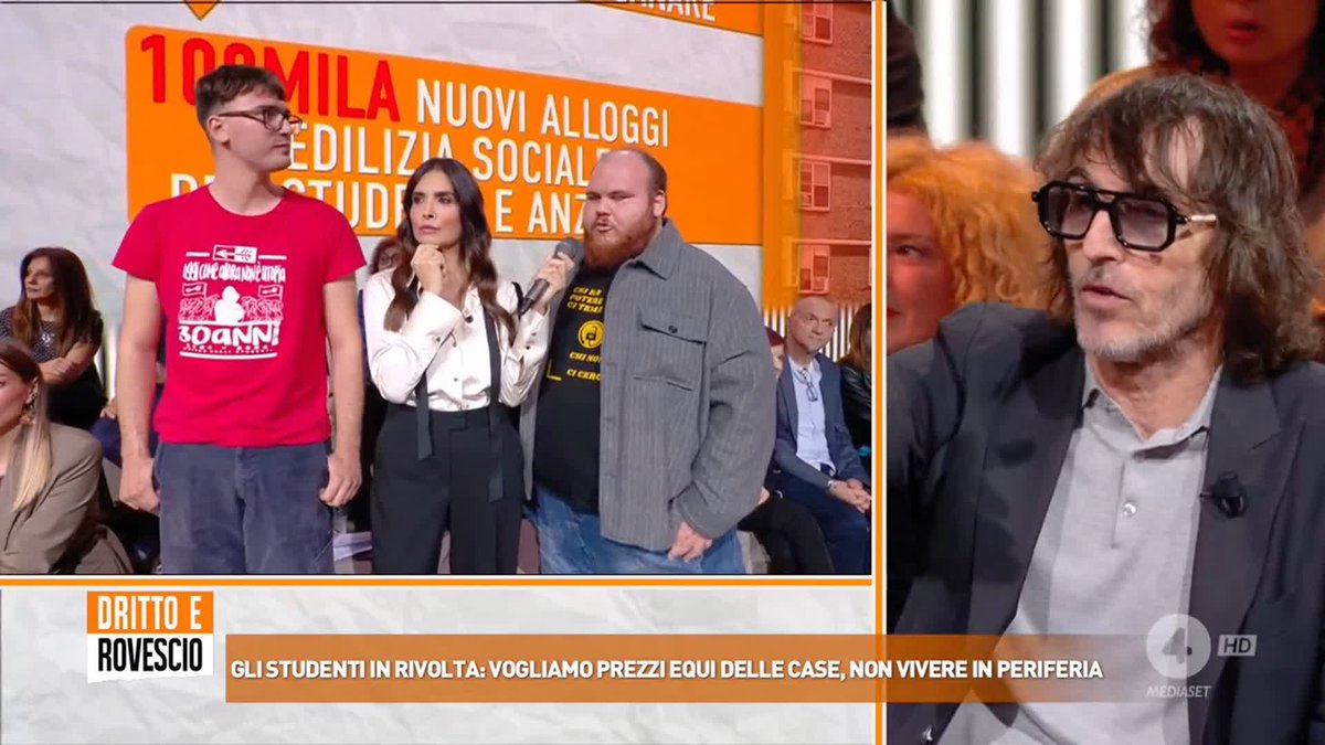 "Questo studenti vorrebbero vivere in grandi città al prezzo che dicono loro" Giuseppe Cruciani a #drittoerovescio