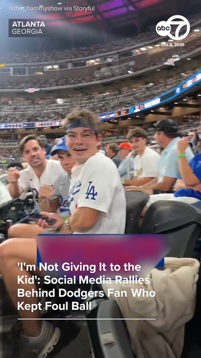 A viral video of a Los Angeles Dodgers fan refusing to give a foul ball to a young Atlanta Braves fan has sparked an online debate. While some fellow fans in the stands yelled for him to give it to the child, many commenters online came to his defense. Should he have given it to the kid?