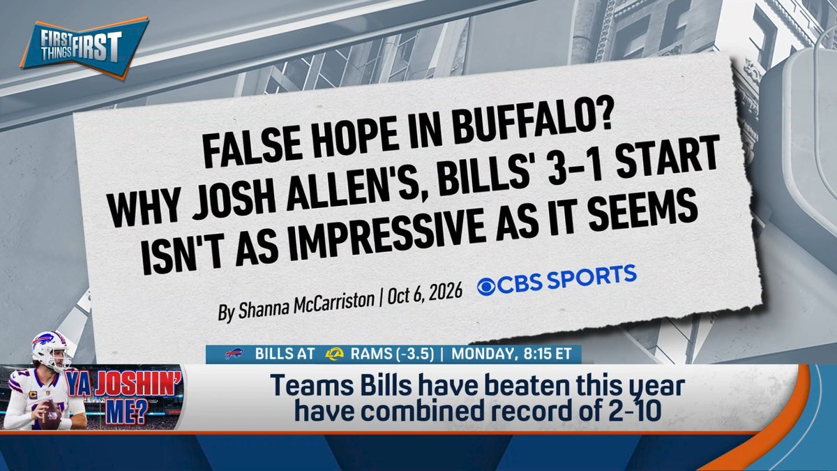 “I am incredibly familiar with the Bills seasons going exactly the way I expect this one to go… People that are stunned that now that the Spirit Halloweens are open they’re not quite as unbeatable haven’t been paying attention.” nick wright explains: