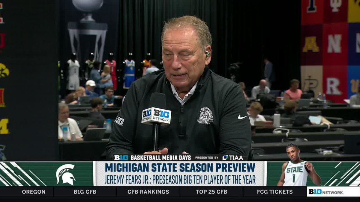 Tom Izzo is calling it now👀 Michigan State Men's Basketball Jeremy Fears Jr. for Big Ten Defensive Player of the Year 🙌