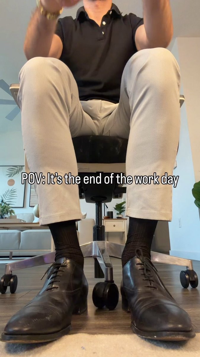 POV: taking my shoes off at work