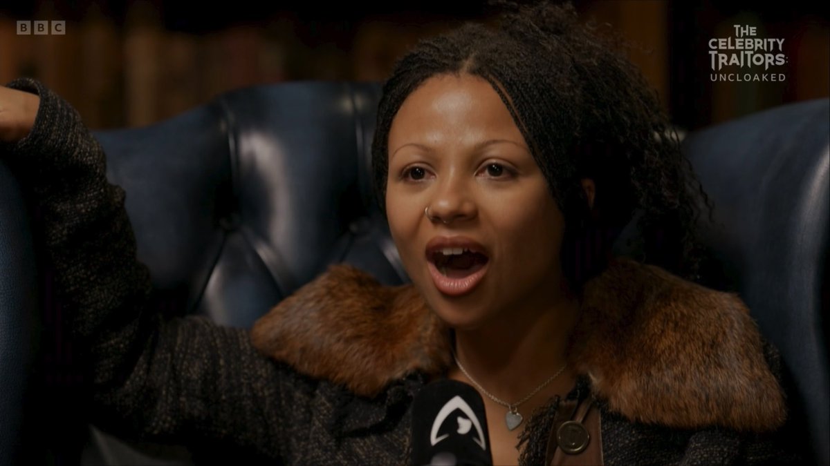 Here is the moment Myha'la found out who The Traitors are on #Uncloaked! 👀 #CelebrityTraitors