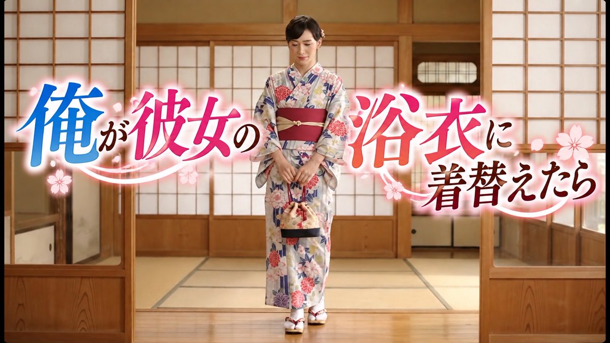 俺が彼女の浴衣に着替えたら⁉️