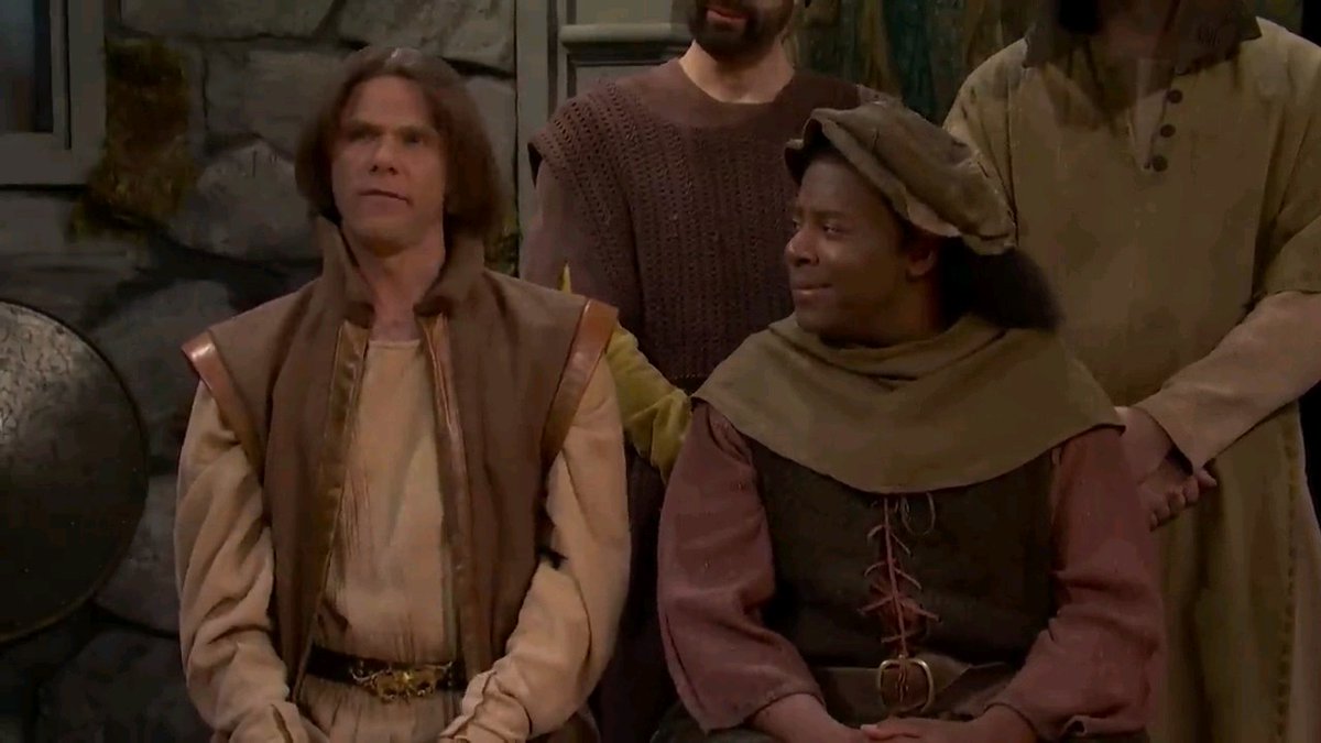 SNL FOUND A RIDICULOUSLY SIMPLE WAY TO MAKE LANGUAGE HISTORY FUNNY. “INVENTING SPANISH” IMAGINES THE MOMENT SPANISH WAS CREATED. and apparently, the people responsible had absolutely no idea what they were doing. Bad Bunny plays one of the men trying to figure out how this new language should work. the problem is that they're basically inventing words on the spot. a normal historical explanation would tell you how a language developed. SNL asks a much funnier question: “What if the people inventing it were just making things up?” that's where the sketch gets its rhythm. one person suggests something. another person questions it. then they settle on a word that somehow becomes part of the language. the premise is incredibly simple. but because everyone treats it like a serious historical meeting, the absurdity keeps getting funnier. and the audience doesn't need to know anything about linguistics to understand the joke.