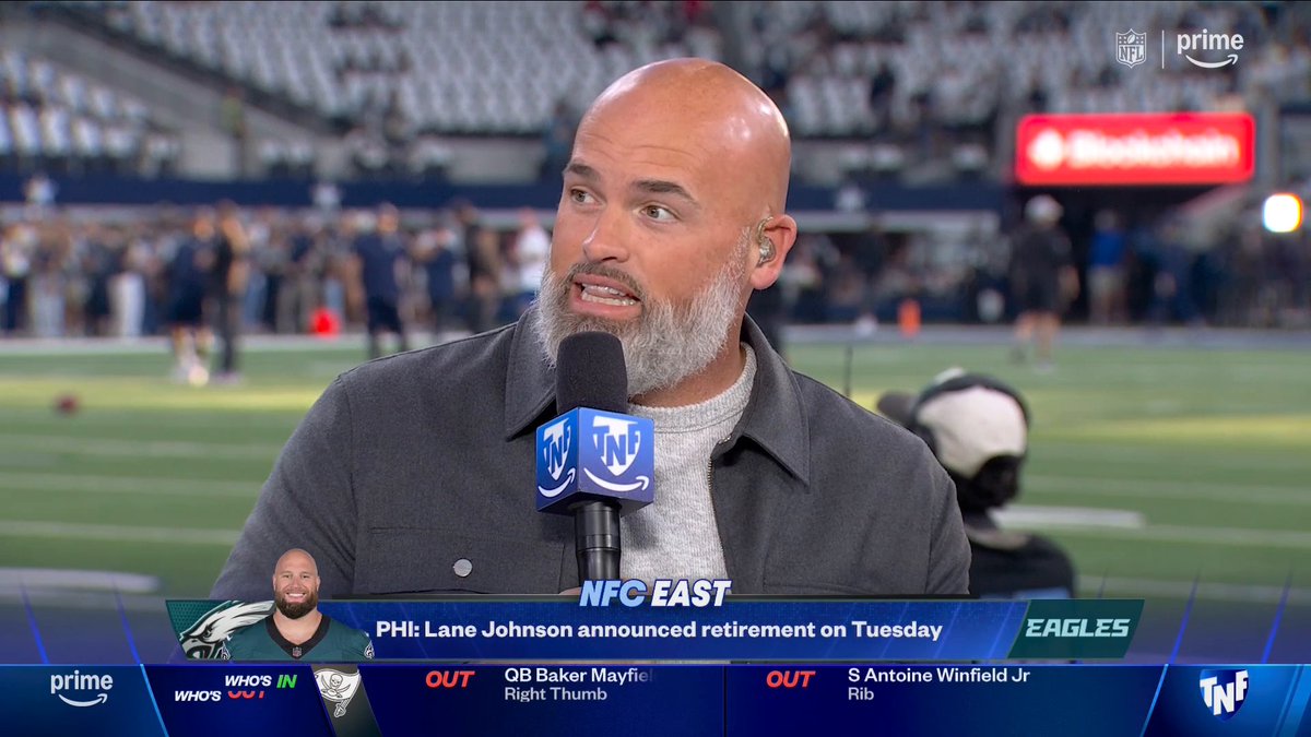"He didn't just speak up for himself; he spoke up for a lot of people who live in silence with that. So, to Lane Johnson, thank you for being you." Andrew Whitworth on Lane Johnson retiring to focus on his mental health.