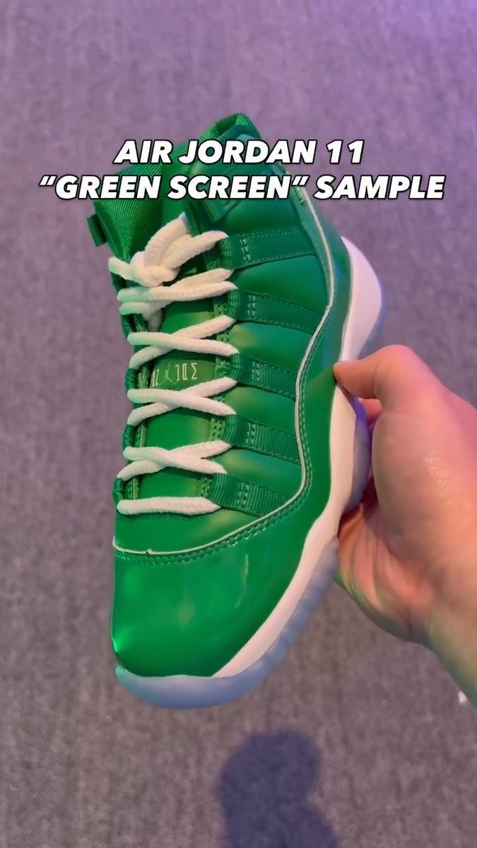 FIRST LOOK: 2026 Air Jordan 11 “Alternate Green Screen” Sample has surfaced! 👀💚🎬