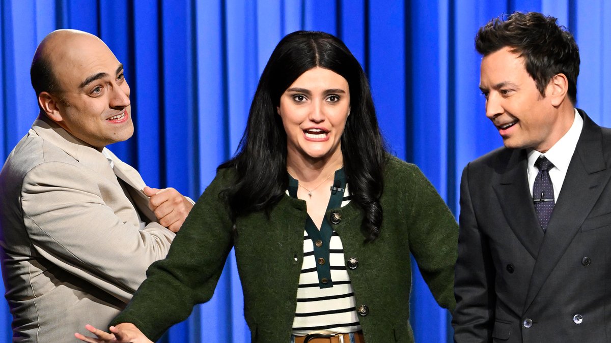 Michigan Representative Haley Stevens (rose kelso) and her fiancé Jason (Eli Mandel) are back again 😂 #FallonTonight