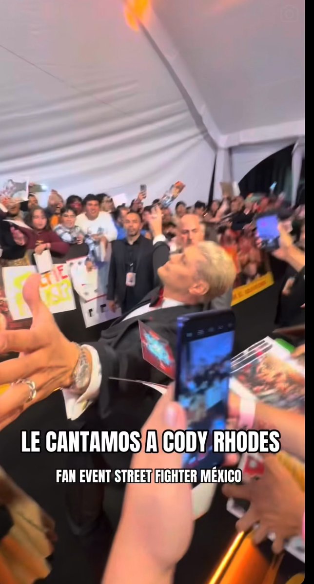 Fans in Mexico City singing “Kingdom” to Cody tonight 🥹 #StreetFighter x Cody Rhodes • #QB1🍦
