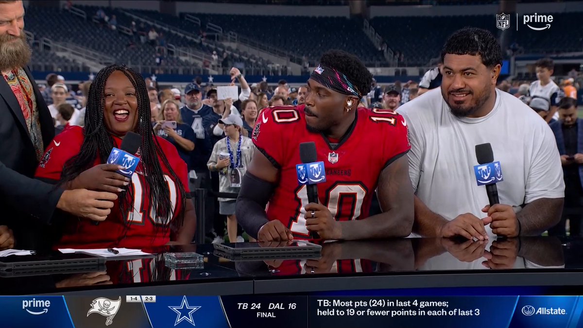 "Ma, come here, Ma, come here." 💙 Jalon Daniels' mother, Star, joins the #TNFonPrime desk and shares how proud she is of her son 🫶