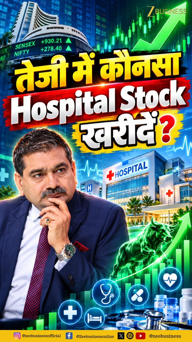आज अचानक क्यों आया Hospital Stocks में तेज उछाल...⁉️🚀 ​क्या है वो कोई खबर जिस वजह से सुधरा है इस Sector का हाल...⁉️🤔 🏥 ​देखिए क्या है पूरा मामला, कौन-से Shares पर दिखेगा सबसे ज्यादा असर... 📊👇 ​क्या आपके Portfolio के Hospital Shares के लिए भी है ये Positive खबर...⁉️💰✨ #HospitalStocks #HealthcareStocks #CancerDrugPrices #CancerMedicines Zee Business