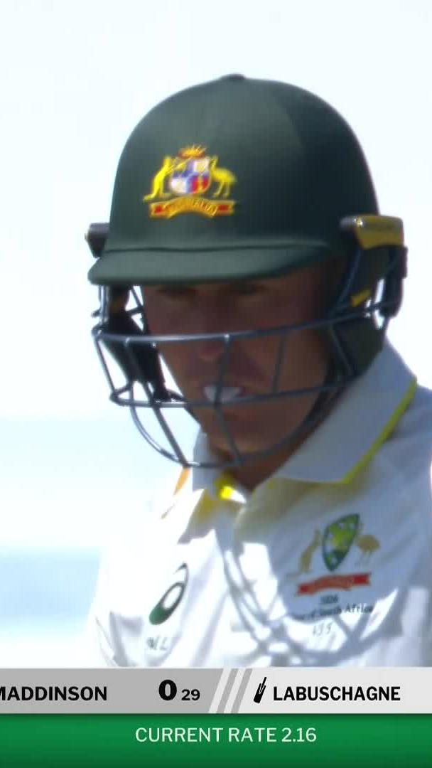 "Loose Bus Change." 🤣🤣 Marnus' surname has been a tongue twister for the longest time 🗣️ 📺 Stream #SAvAUS on DStv: