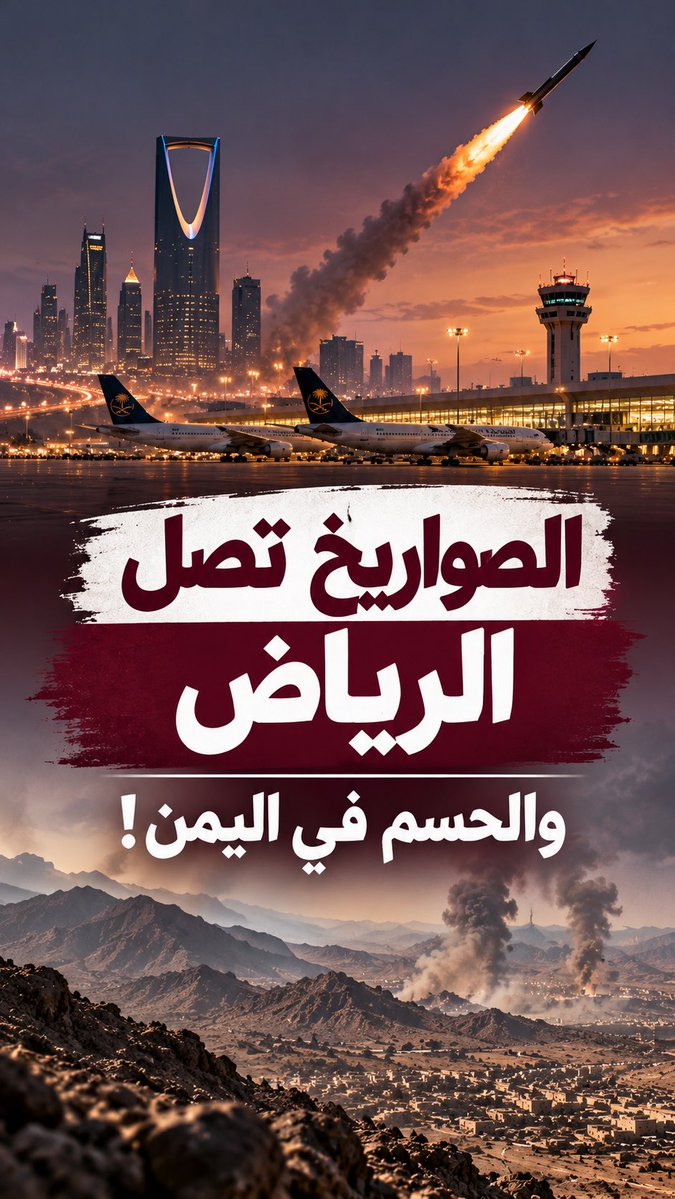 🚨 صواريخ حوثية استهدفت الرياض.. وسقوط قتلى ومصابين في هجمات على المطارات! والتحالف يعلن استهداف منصات الإطلاق، بينما المعارك مستمرة على جبهات اليمن! 🇾🇪🔥 #السعودية #الرياض #اليمن #الحوثيين #أخبار_اليمن