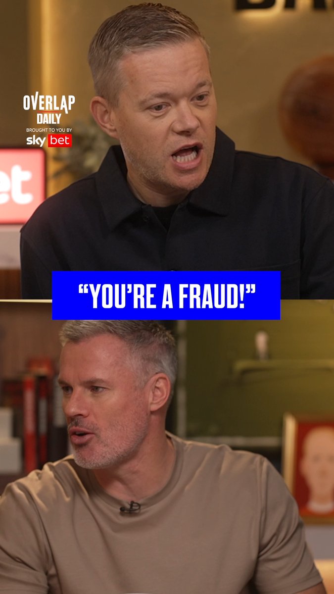 Carra vs Goldbridge went off straight away! 😂 Watch the Overlap Daily launch episode at 4pm on YouTube or listen wherever you get your podcasts 🙌⚽️ #overlapdaily #goldbridge #carragher