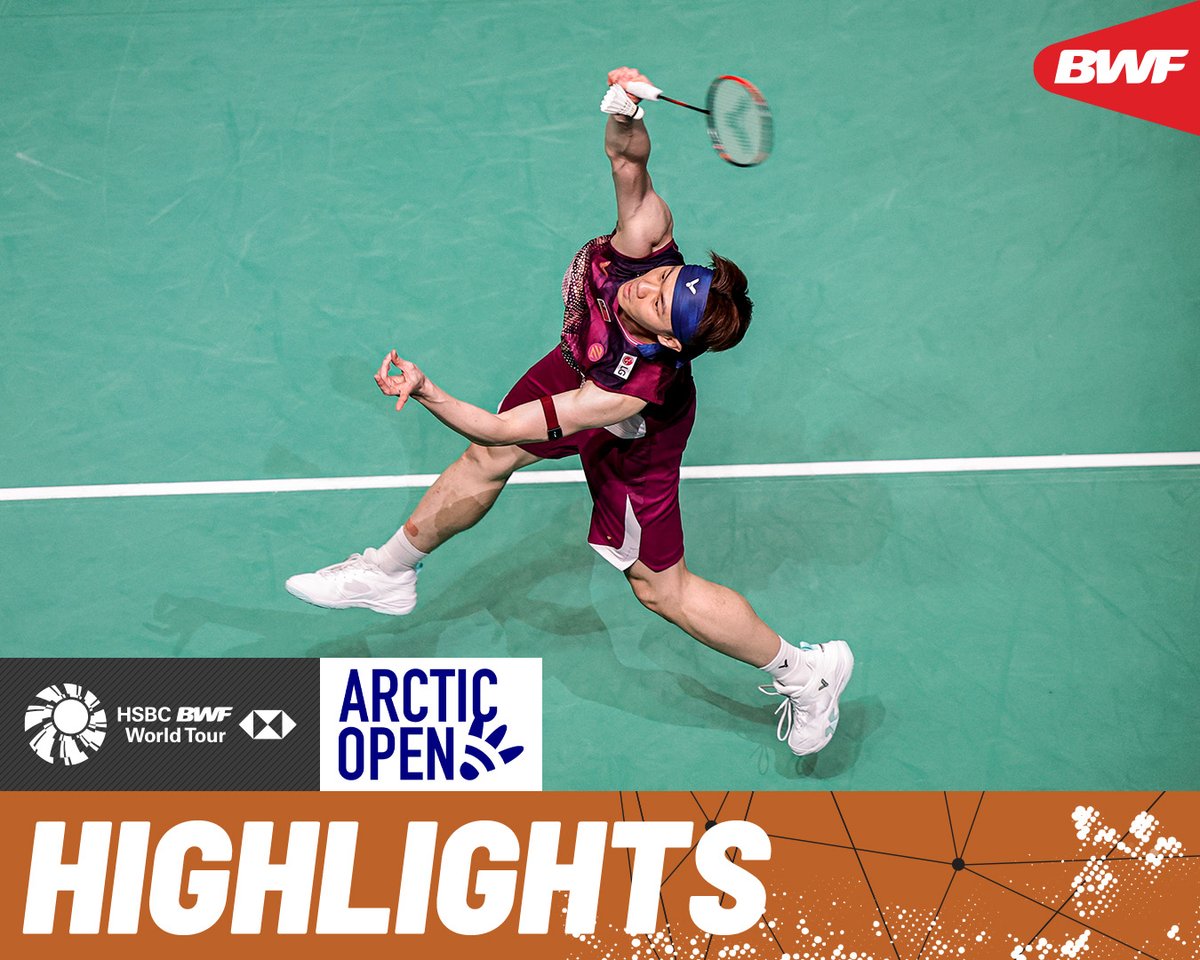 Quarterfinals action as Lee Zii Jia 🇲🇾 faces Christo Popov 🇫🇷. #BWFWorldTour #ArcticOpen2026