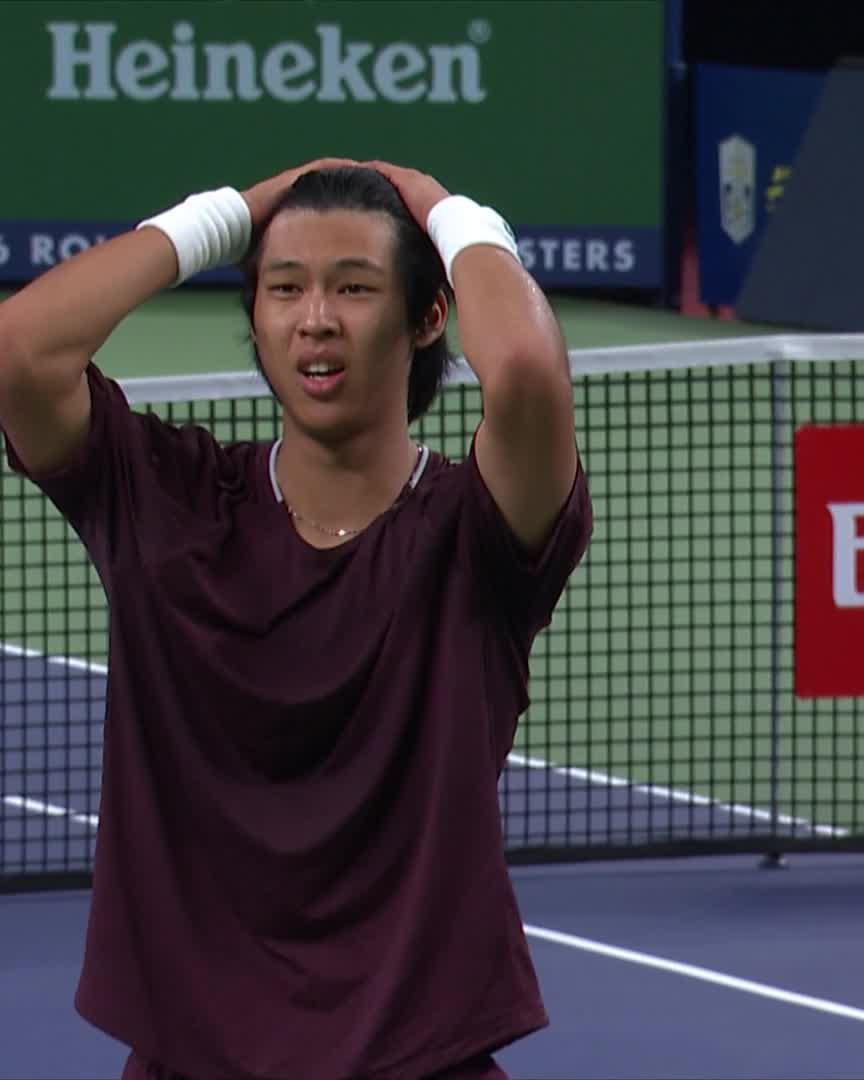 ZHOU YOU BELIEVE IT? 😱 Home hope Zhou outlasts Musetti 7-6(7) 3-6 7-6(1) for the best win of his career! #RolexShanghaiMasters