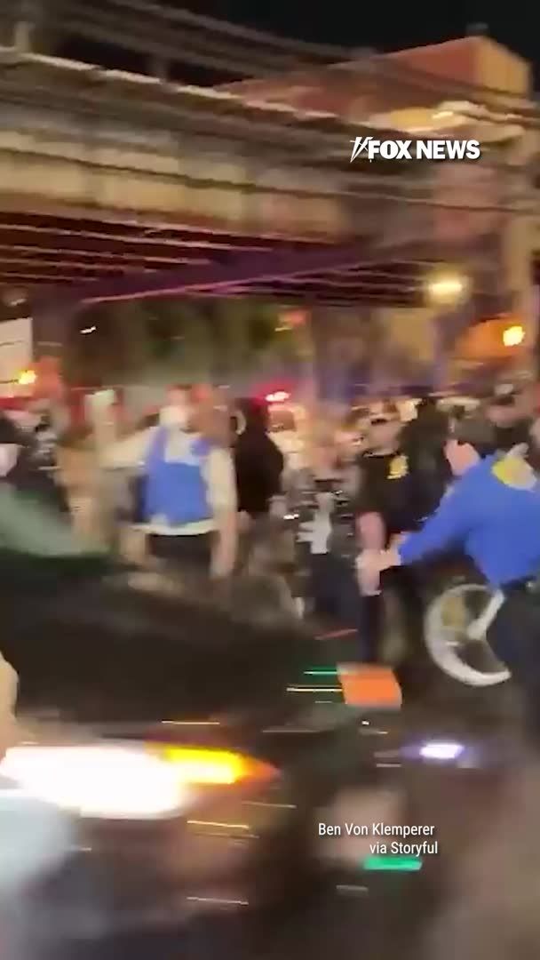 Four people have been arrested after hundreds of anti-ICE protesters took to the streets across New York City, shouting at federal agents and local officers following an immigration enforcement operation. The chaotic scenes unfolded after an ICE agent fired seven rounds at a vehicle in New York's Marble Hill neighborhood, striking a 28-year-old criminal migrant in the neck. His 5-year-old son, sitting in the backseat, was unharmed. ICE says the man has alleged gang ties and was targeted for arrest, while Mayor Zohran Mamdani called the shooting an "outrage" and demands the agency be abolished.