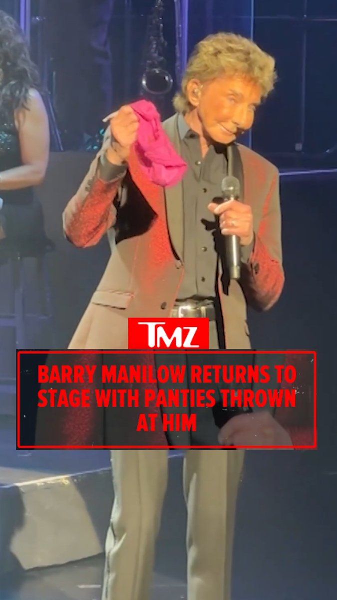 Barry Manilow made a triumphant return to the stage last night at his Westgate Las Vegas residency, and fans were clearly thrilled to see him back ... even throwing panties on stage at him! 😂🫢 🎥: jpasc24