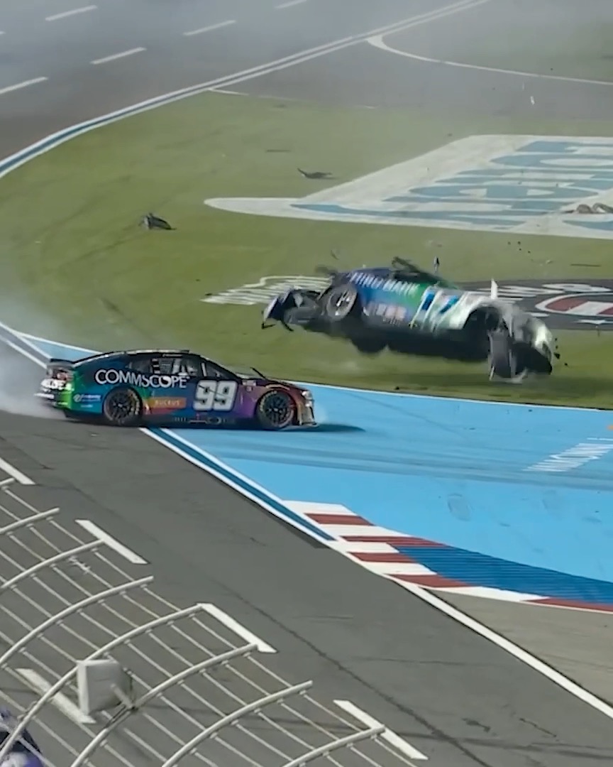Took a tumble at Charlotte Motor Speedway. 😬