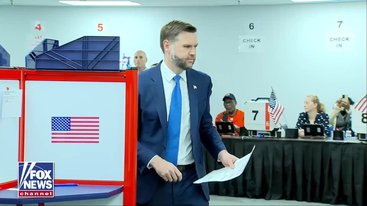 WATCH: Vice President JD Vance heads to the polls in Cincinnati, Ohio, casting his ballot early ahead of November's midterm elections.