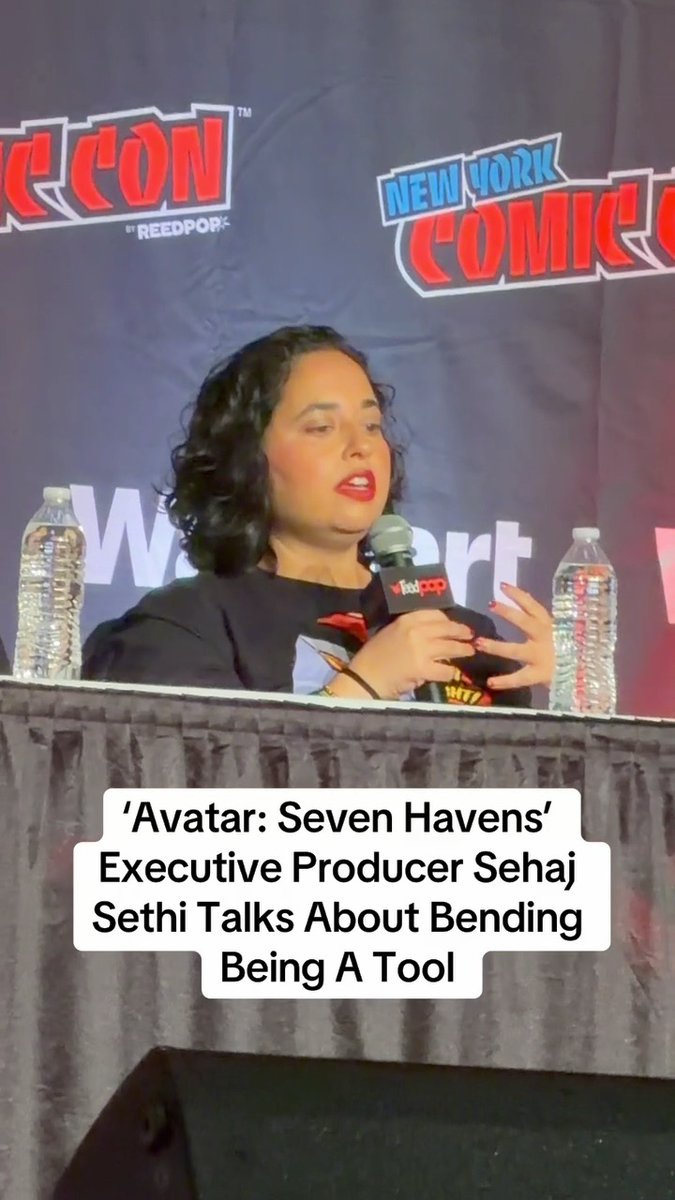 #AvatarSevenHavens executive producer Sehaj Sethi talks about bending being used as a tool more than a talent at the #NYCC panel.