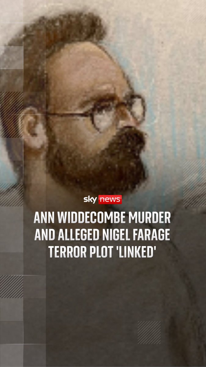 Ann Widdecombe's murder and alleged terror plot against Nigel Farage are 'inextricably linked', a court has heard. Joshua Kerry, 28, is accused of driving 265 miles to Ann Widdecombe on 8 July before hitting her in the head 21 times with a hammer. Sky's Jason Farrell reports