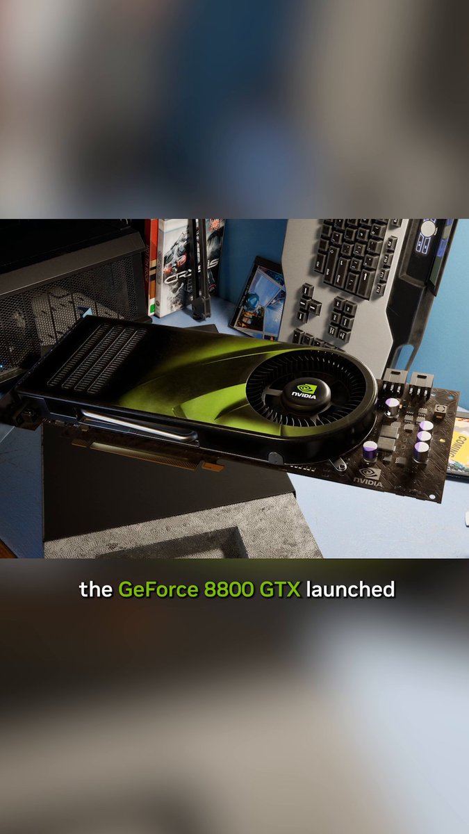 Did you know? The GeForce 8800 GTX was NVIDIA's first CUDA-capable graphics card, powering some all-time games like Crysis, Company of Heroes, and BioShock 🏆 Celebrate 20 years of the 8800 GTX with Jacob Freeman as he looks back at its place in PC gaming history!