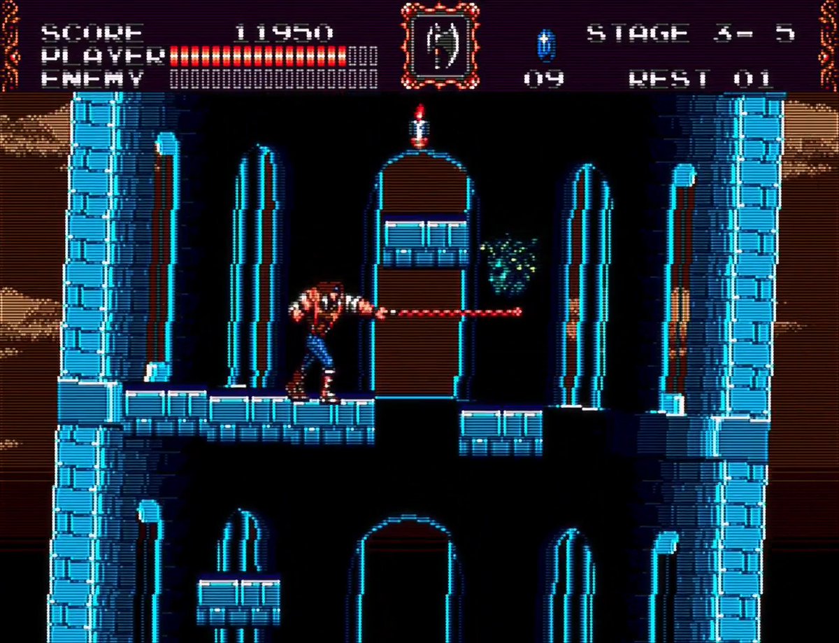 The leaning tower of Medusa. Castlevania: Bloodlines [Genesis] 1994 "The Discolored Wall" - Michiru Yamane