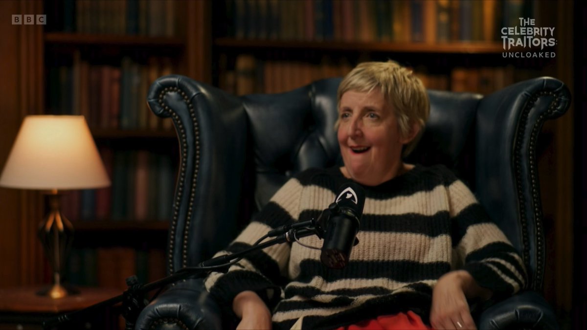 Here is the moment Julie found out who The Traitors are on #Uncloaked! 🤫 #CelebrityTraitors
