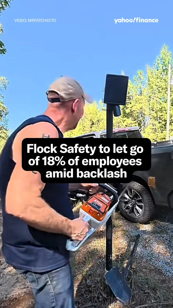 Where do you stand on Flock cameras? 🤔 Flock Safety now plans to let go of about 18% of its employees, roughly 270 people, as pushback from communities and lawmakers grows. The cuts follow a voluntary separation program the AI-powered surveillance startup announced in September. Those impacted will leave at the end of October.