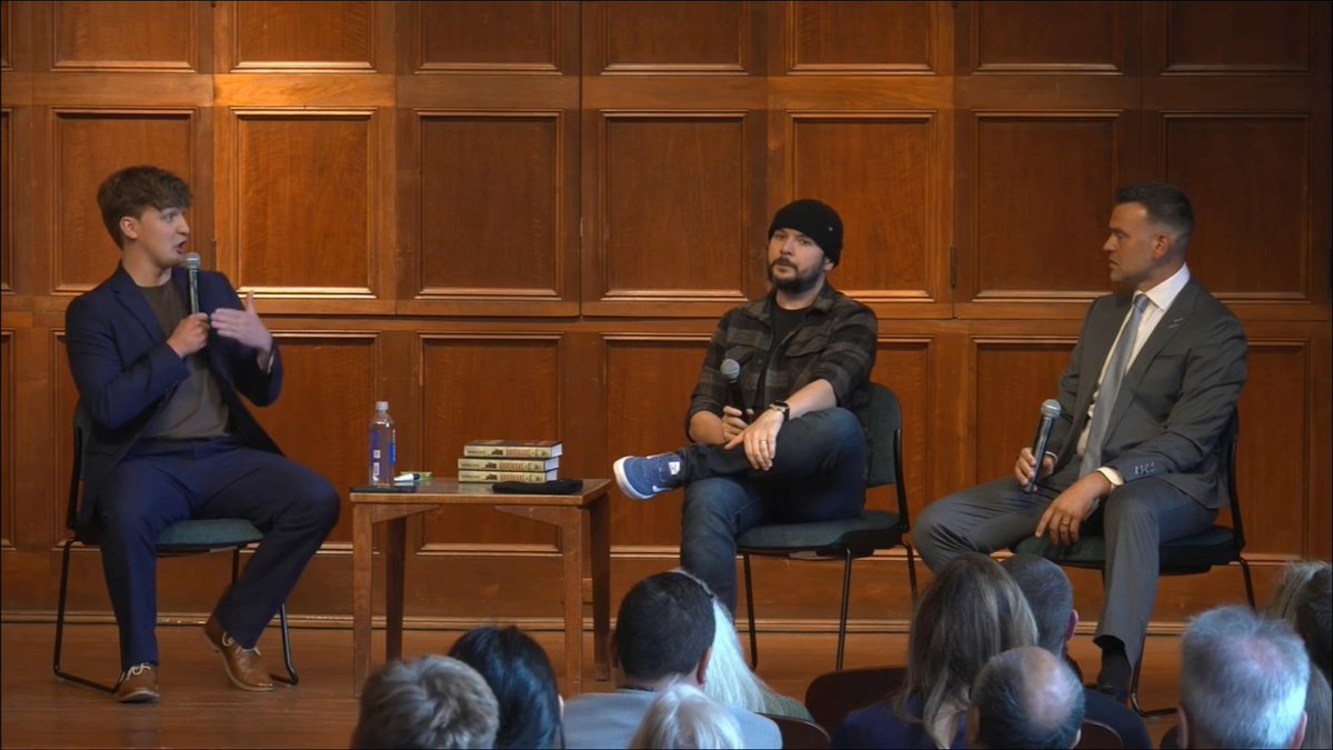 .Luke Beasley challenges Tim Pool and Jack Posobiec at the University of Chicago's The Chicago Thinker Forum: "Do you agree that all of the major economic metrics have gotten WORSE since Trump took office?" Tim fires back with a defense of Trump's accomplishments, as they go back and forth over the president's economic record.