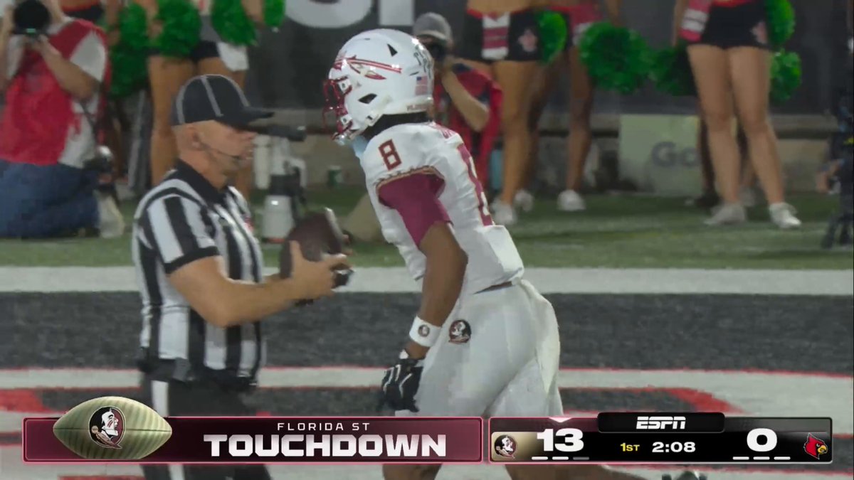 THIS ONE-HANDED GRAB 😲 Incredible catch from Florida State's Micahi Danzy 🍿 FSU Football